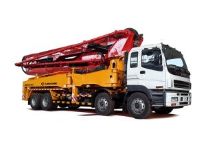 Quality ISUZU Concrete Mixer Machine Chissic Hydraulic Pump , 56m Concrete Pump Truck Mounted wholesale