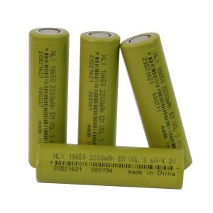 Quality 500 Cycles 18650 Lithium Battery 2200mah 3.7 V Rechargeable Cell High Rate wholesale