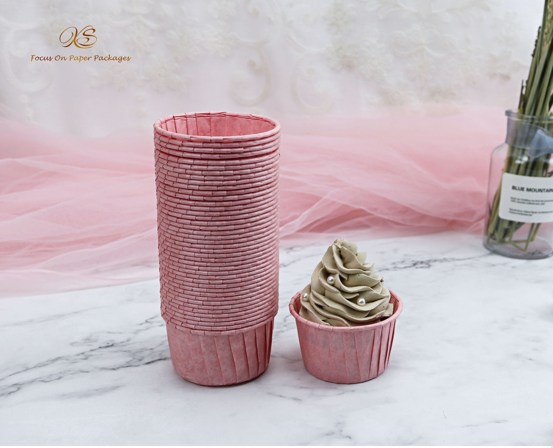 LFGB Mini Baking Muffin Cups Grease Proof Cupcake Liners For Wedding Party