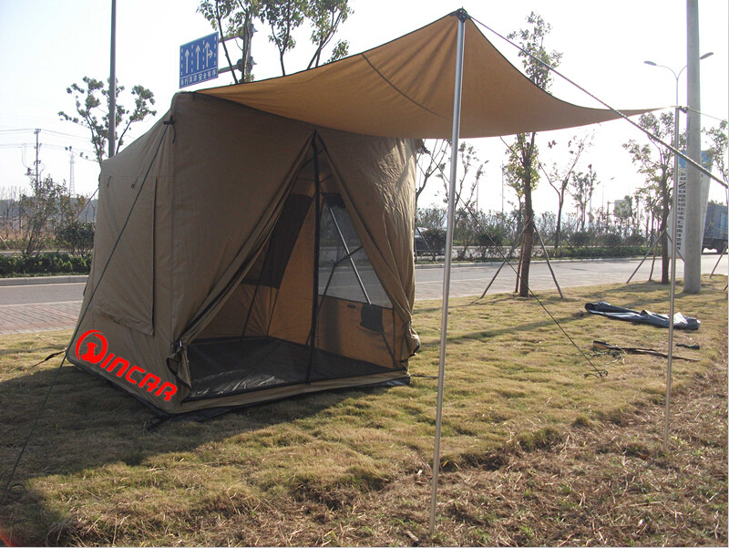 Camping ground tent 260G waterproof ripstop Canvas from Ningbo Wincar easy to set up