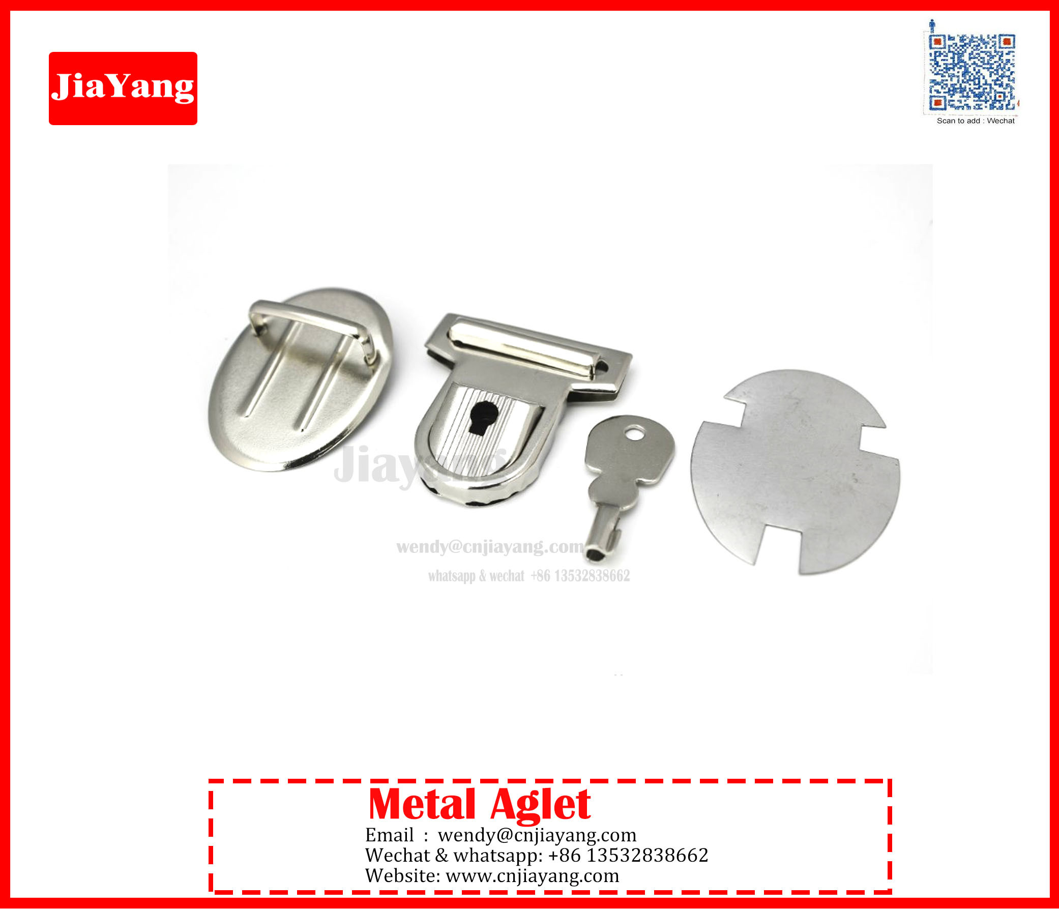 Handbags & Case Metal Press Clasps Lock