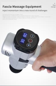 Quality Carbon Fiber Wireless Massage Gun HF Battery Powered Muscle Massager wholesale
