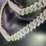 Flawless Moissanite Hip Hop Chains Custom Stamped American Diamond Necklace