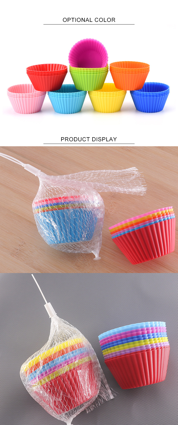 10g Microwave Safe Round Shape Silicone Cake Molds
