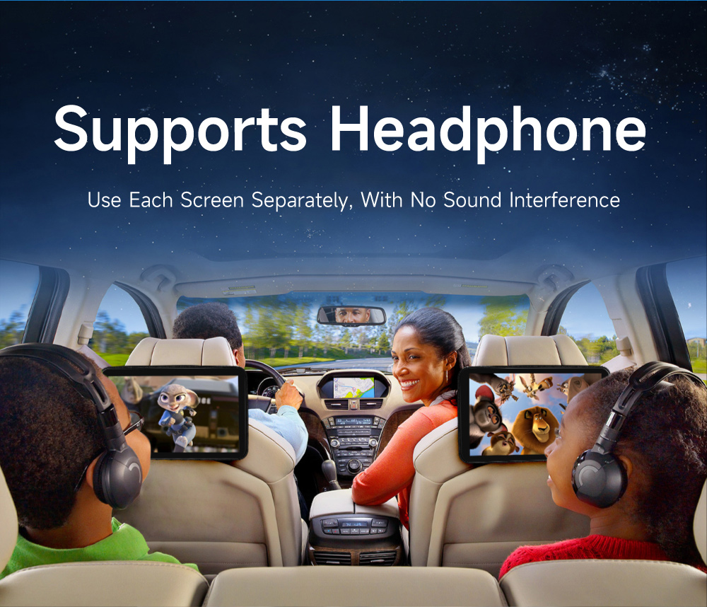 IPS Android Tablet Touch Screen Car Rear Seat Player Online Video Play Store AUX Port