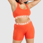 Elastic Waistband Yoga Activewear Sets Brushed Fabric Yoga Leggings Set