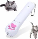 Sustainable ABS Cat Laser Toy White USB Charging Laser Pointer Cat Toy
