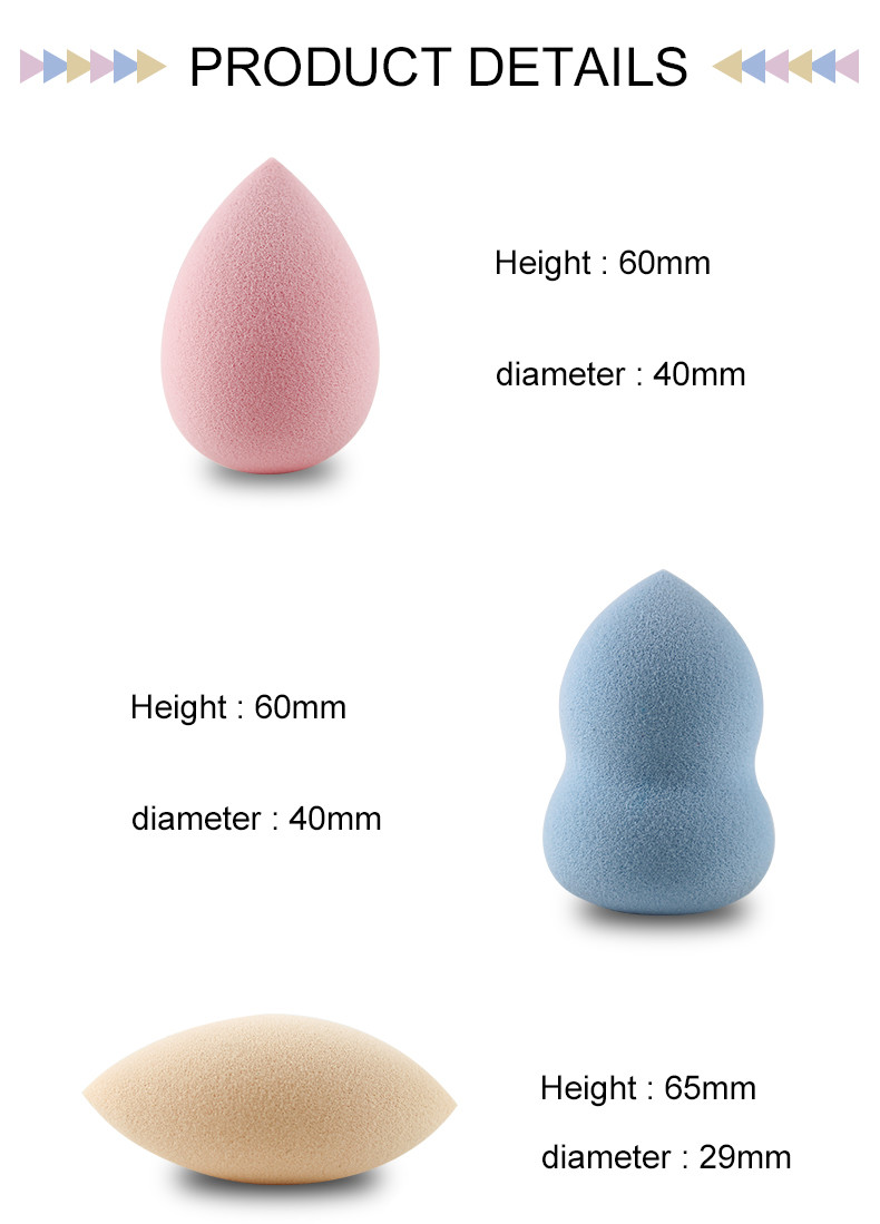 Non Latex Makeup Blending Sponge 65mmx40mm For Foundation