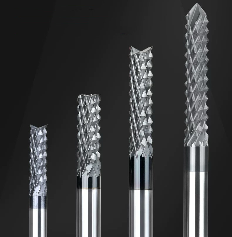 CNC Corn Milling Cutter Coating Tungsten Steel Chamfering Alloy Grinding Head Engraving