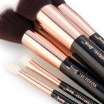 Jessup 25pcs Black/Rose gold Pro Makeup Brushes Set Oem Makeup Manufacturer