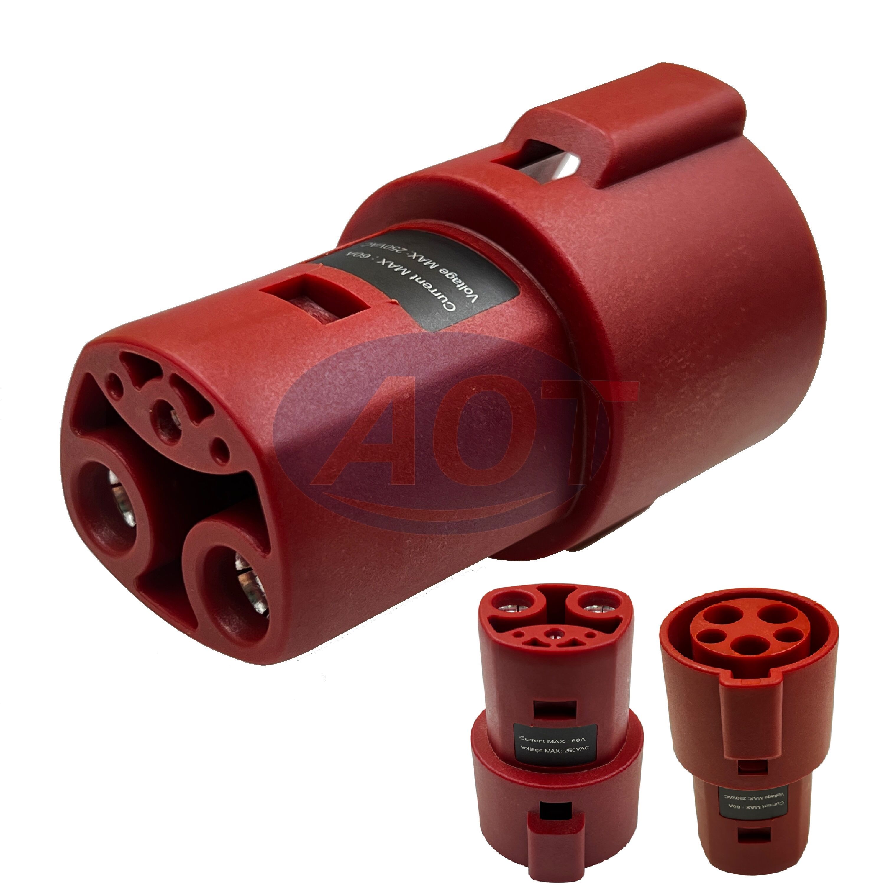 Portable EV Plug J1772 EV Vehicle Charging Plug Adapter 80Amp Tesla To J1772 Adapter
