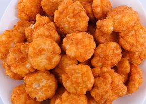 Quality Ketchup Flavors Round Rice Crackers OEM Tomato Seasoning Crispy Snacks Foods wholesale