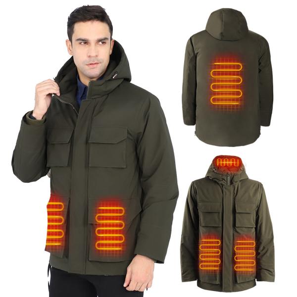 Wholesale Rechargeable 4 Zones Heating Winter Waterproof Men's Warming Heated