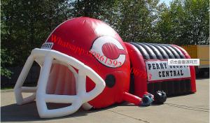 Quality inflatable american football helmet , inflatable football helmet tunnal wholesale