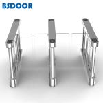 Brushed Pedestrian Barrier Gate RFID Entrance Swing Turnstile