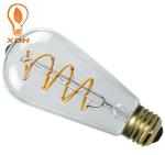 3000K ST64 Clear LED Filament Bulb , E27 4W Soft Filament Type LED Bulb