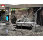 Italian Natural Stone Silver Fir Black Grey Look Marble Textured Slab for Home