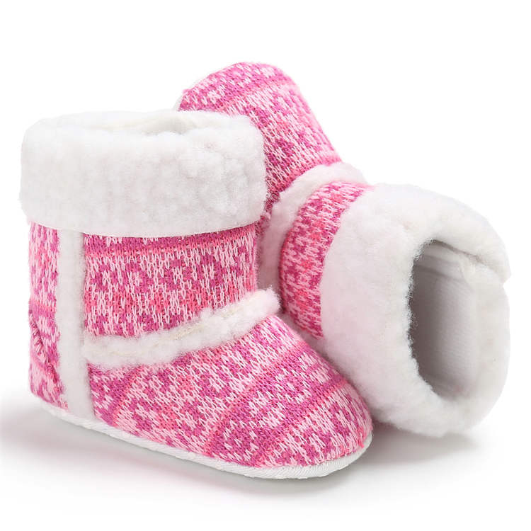 New fashion non-woven knitted crochet winter warm Walking shoes baby booties knit
