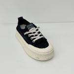 Mid Top Breathable Mesh Sneakers Black Womens Fashion Trainers