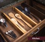 adjustable bamboo wooden silverware drawer organizers drawer dividers