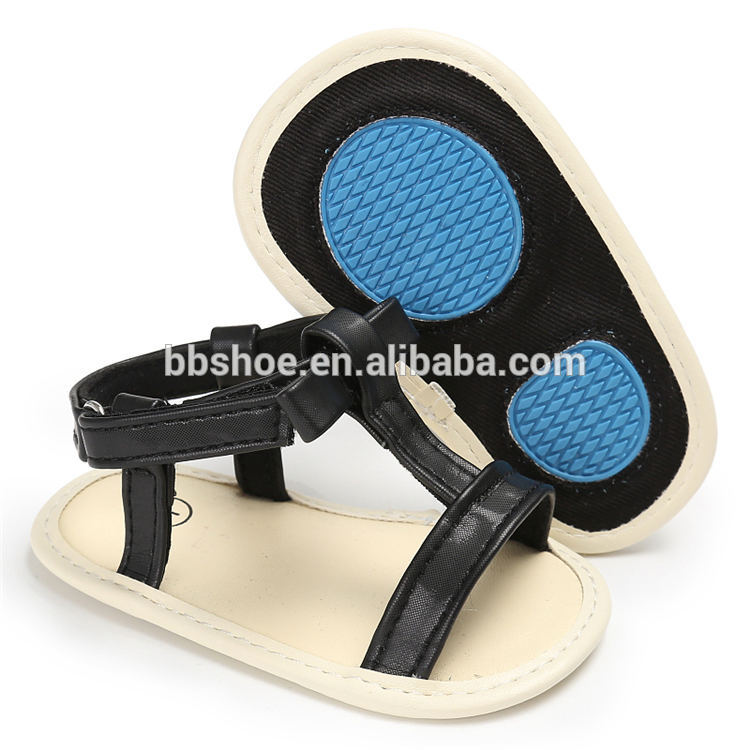 Concise style t-strap soft-sole 0-2 years boy and girl sandals slippers baby