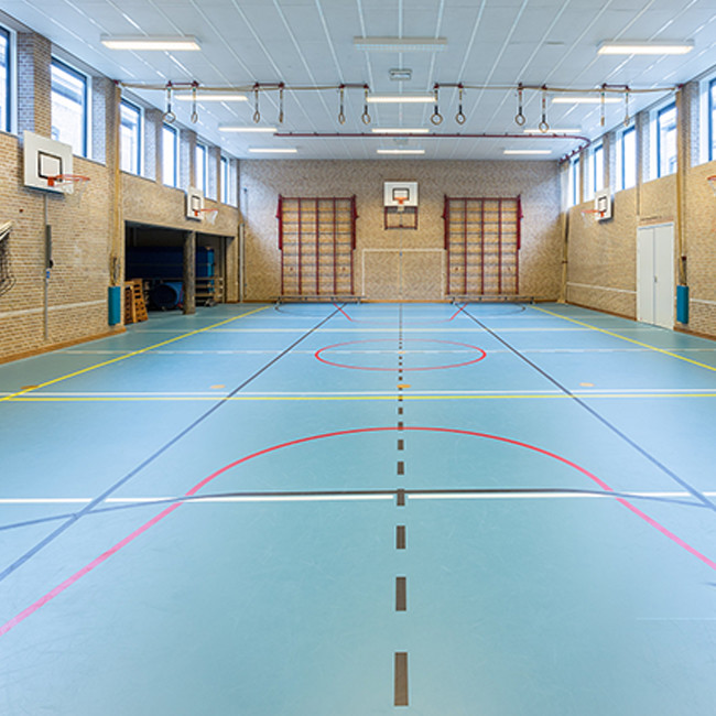 Non Slip Waterproof PVC Sports Flooring Blue Badminton Court Mat