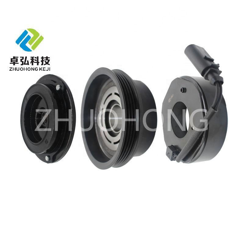 Auto AC Compressor Pulley Clutch Kit 4PK 123MM 12V for VW SVW SANTANA 3000 2004-2007 1.8