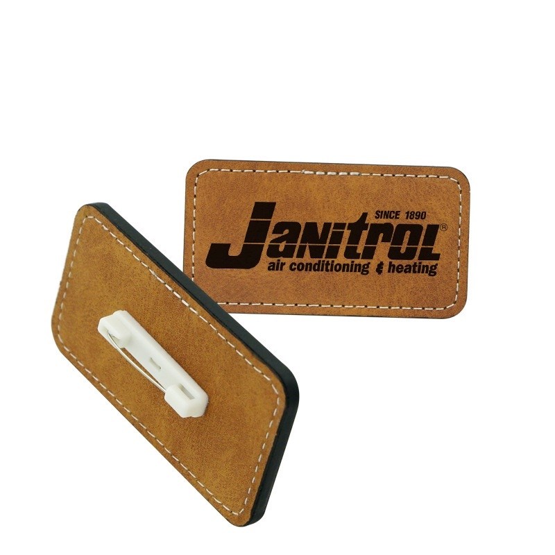 Blank Sublimation Leather Badge Name Tag For Sublimation Heat Transfer Printing
