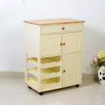 Height 91.3cm Minimalist Style French Wine Bottle Rack With 4 Wheels