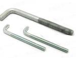 Convenient L Shaped Anchor Bolts , Hot Dipped Galvanized Anchor Bolts