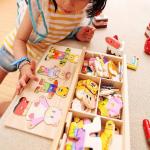 Wooden Animal Dressing Show Educational Toys For 3 + Children