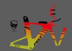 Offset Printing Custom Cycling Stickers For Bikes Environment Friendly