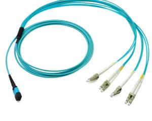 Quality Blue MPO Fanout Cable , Optical Communication Equipment Compact Design wholesale