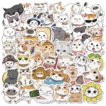 Kraft Paper Labels Thank You Stickers Cute Cat Cartoon Design for Decorative