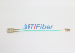 Quality LC OM3 50/125um Duplex Fiber Optic Patch Cord Aqua Color Lc Sc Fiber Patch Cable wholesale