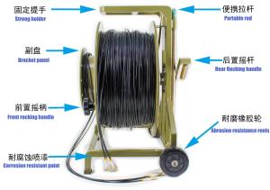 Quality Military / Feild Operation Fibre Optic Cable Drum Metal Reel With Braces wholesale