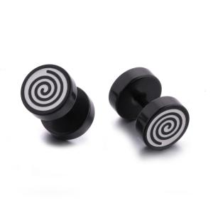 Quality High quality body piercing jewelry black circle stud earrings manufacturer wholesale