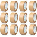 Customized Logo Waterproof Kraft Paper Packaging Tape Roll With Acrylic Adhesive