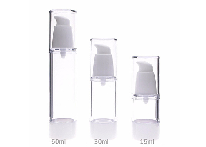 High Transparency Airless Cosmetic Bottles 15ml - 50ml OEM / ODM For Serum