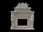 White marble fireplaces mantel