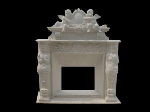 Quality White marble fireplaces mantel wholesale
