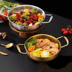 Quality Wholesale Top Seller Kitchen Seaafood Cookware Pan Stainless Steel 304 Cooking Wok Paella Pan wholesale