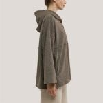 Oversize Women Hoodies Solid Color Relaxed Hoodie Custom Logo Fashionable Ladies