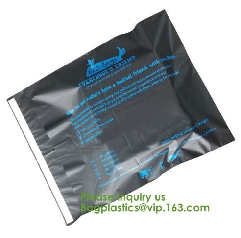 Biodegradable compostable plastic courier shipping envelope custom 10x13 matte black poly mailers bag bagplastics bageas