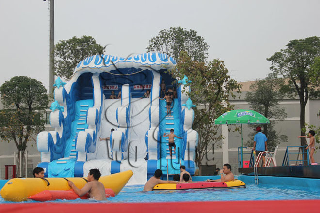 giant inflatable water slide for adult and kids