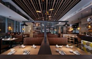 Quality Wooden Leather Restaurant Booth Style Dining Set Furniture Customized Design wholesale