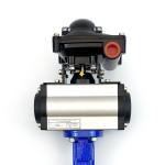 DN50 Water Wafer Butterfly Valves With NBR Sealing Material And Pneumatic