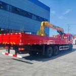 6*4 Boom Dongfeng Straight Telescopic Truck Mounted Crane For Heavy Lifting