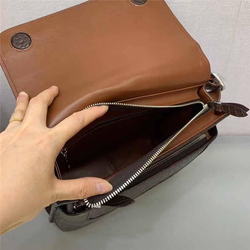 Authentic Alligator Leather Male Flap Purse Cross Shoulder Bag Genuine Crocodile Belly Skin Businessmen Messenger Bag