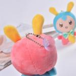 Rabbit Mini Toy Keychains , Non Toxic Cotton Filling Stuffed Animal Keychain